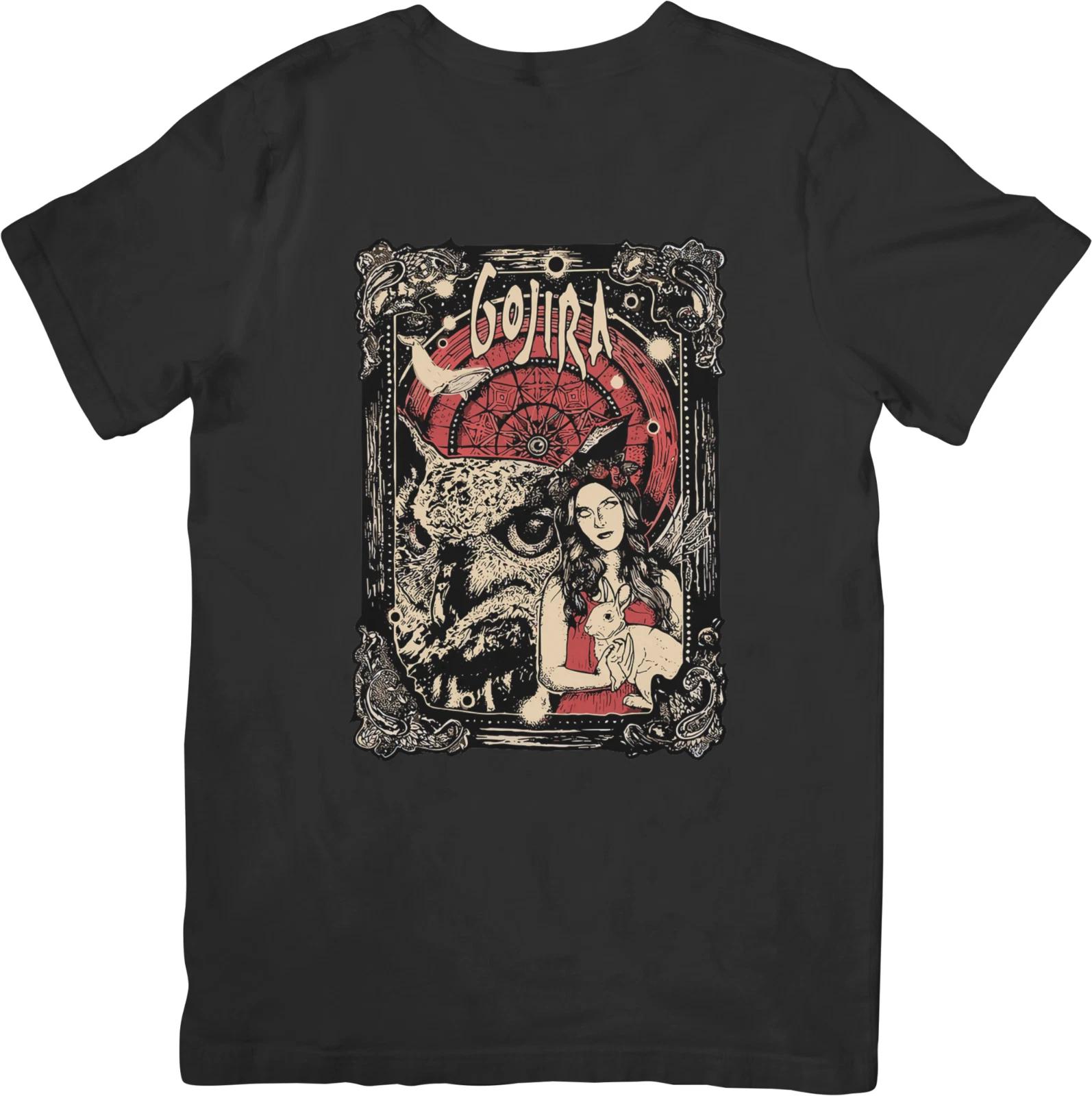 

Gojira Музыка в стиле хэви-метал Унисекс Посадка для мужчин и женщин Качественная хлопковая футболка Черная 2XL