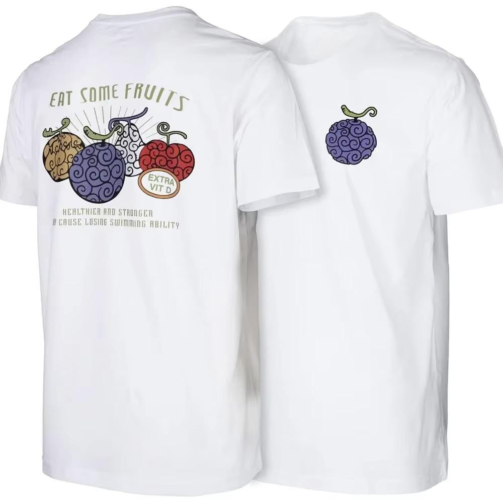 

2026 new Demon Fruit Pirate King Monkey D Luffy Tshirt Mens and Womens Anime Tshirt Pure cotton shortsleeved Tshirt 4XL