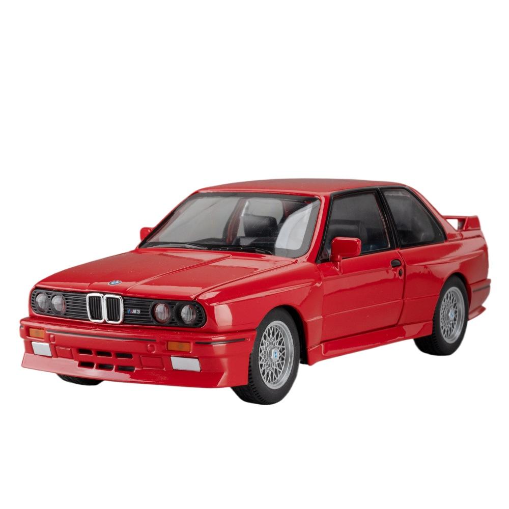 

1/24 1988 BMW M3 литая модель автомобиля из металла классические спортивные транспортные средства модель автомобиля имитация звука света детские игрушки подарок красный
