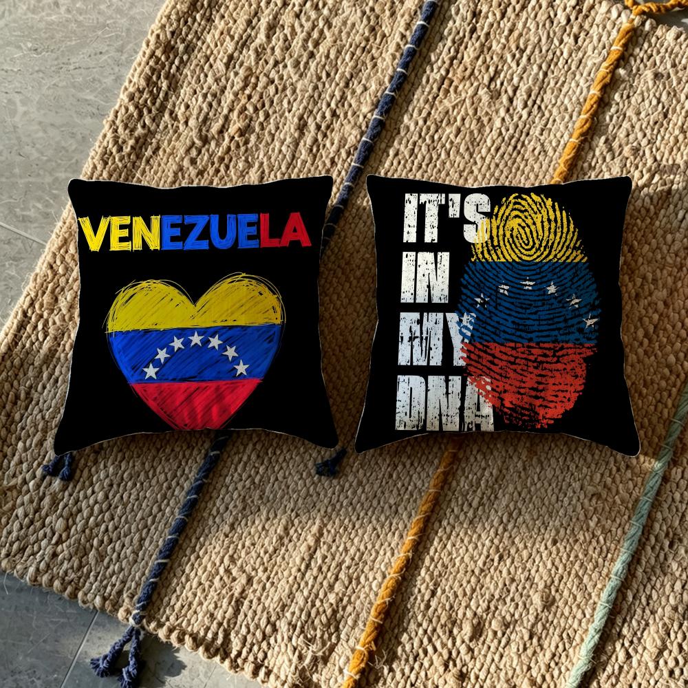 Venezuela Pride Print Cushion Cover Fabric Soft Furnishing,Pillowcase, Cushion Cover, Sofa Pillow, Home Decoration