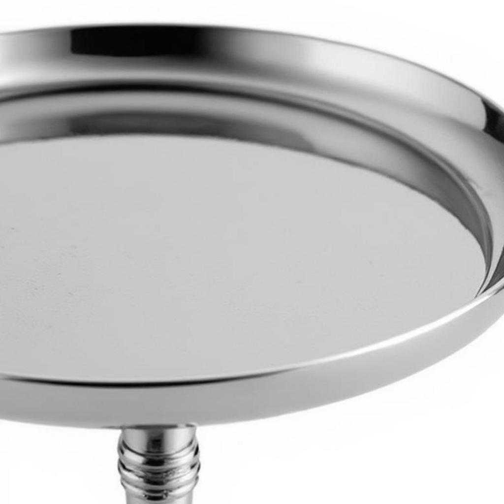 Mirror-Polished Dessert Stand Circular Base Stainless Steel