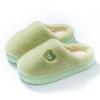 Plush bear label cotton mop autumn and winter leisure indoor home plush thick-soled thermal cotton slippers EVA sole