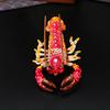 Lobster Jewelry Box Red Diamond Jewelry Box Flip Type Anti-Grey Jewelry Box Trinket Storage Tabletop Ornament