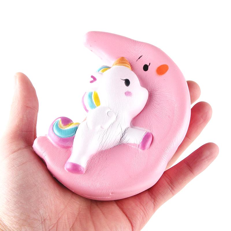 Jumbo Kawaii Mond Pegasus Einhorn Squishy Langsam Aufgehend Knetspielzeug Duftend Weich Heilend Antistress Stressabbau Spielzeug 11*10CM