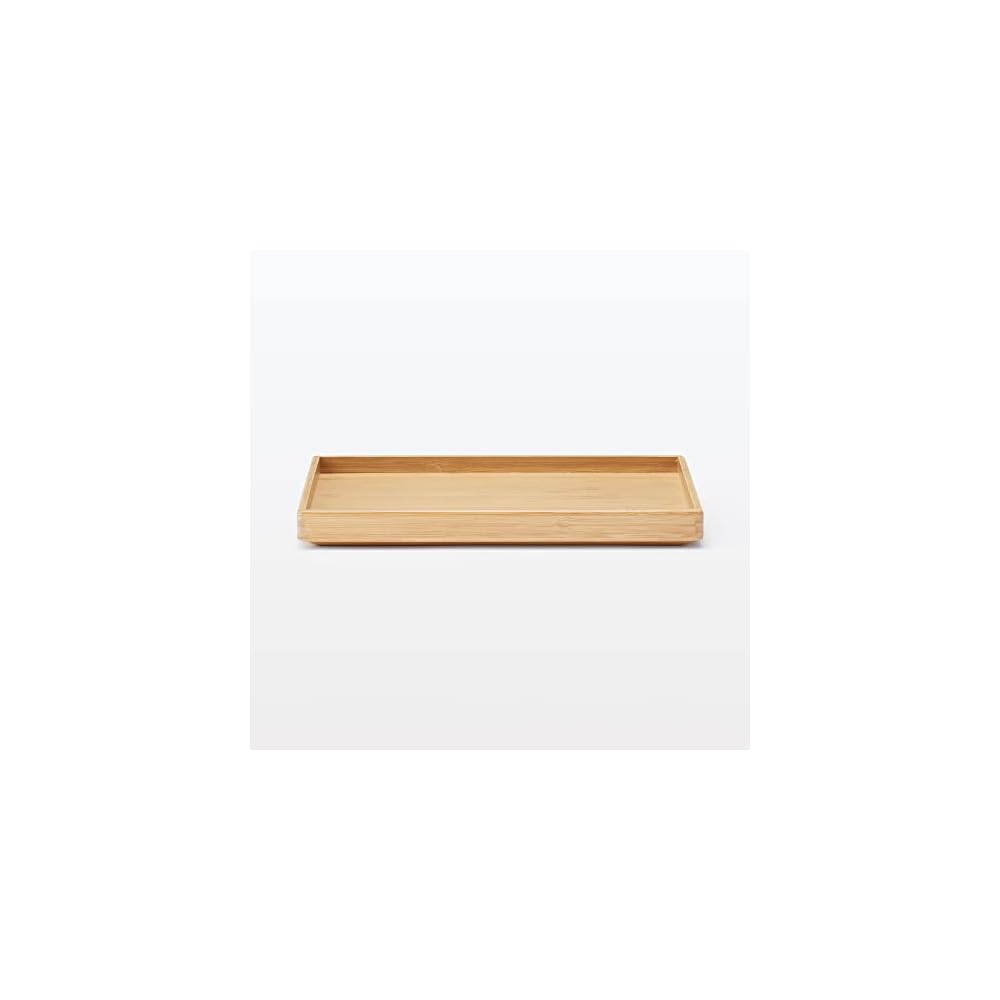 MUJI Stackable Bamboo Rectangular Storage Box with Half Lid, 26cm (W) X 185cm (D) X 25cm (H), Item