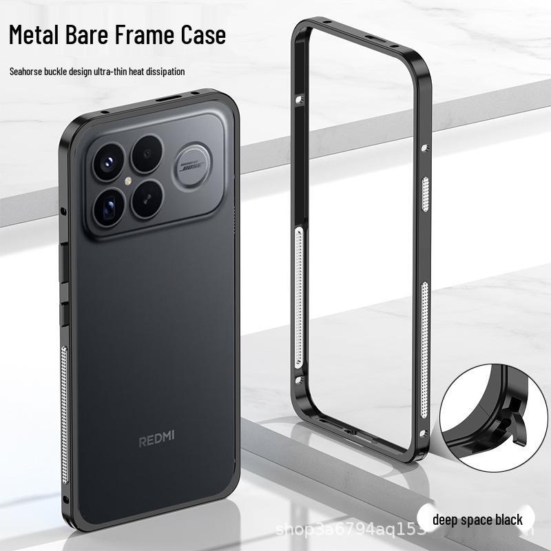 Redmi K90/K90 Promax Champion Edition/F8Pro Metal Frame Phone Case with Sea Horse Buckle Global POCO F8 Ultra