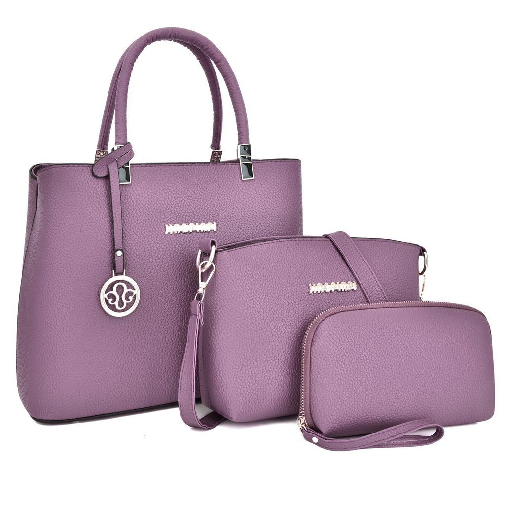 Bag women's new fashionable and simple one-shoulder messenger bag large-capacity double shoulder multi-layer soft leather portable