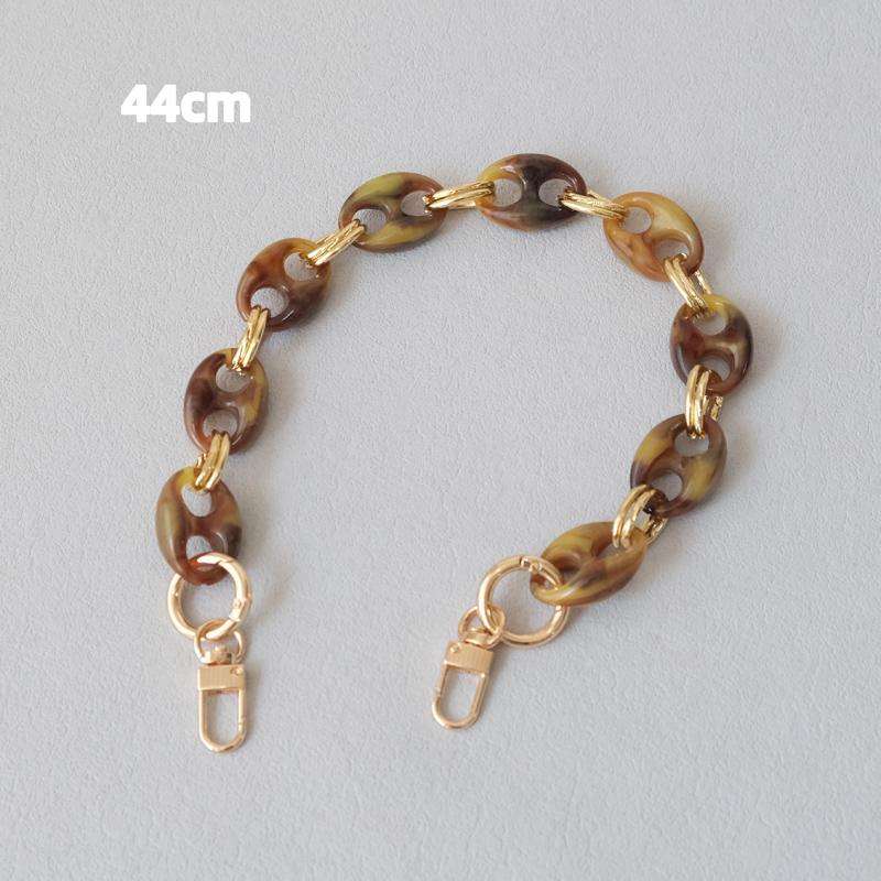 New Fashion Woman Bag Accessory Parts Leopard Candy Red Blue Acrylic Resin Metal Chain Strap Women Shoulder Crossbody Long Chain