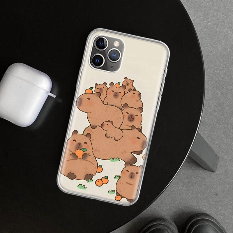 

Bunny Capybara Cartoon Animal Phone Case Cover for iPhone 11 12 13 Mini 14 15 Plus 16 Pro Max 17 Air 7 8 + SE Art Customized Fun iPhone 14 Plus