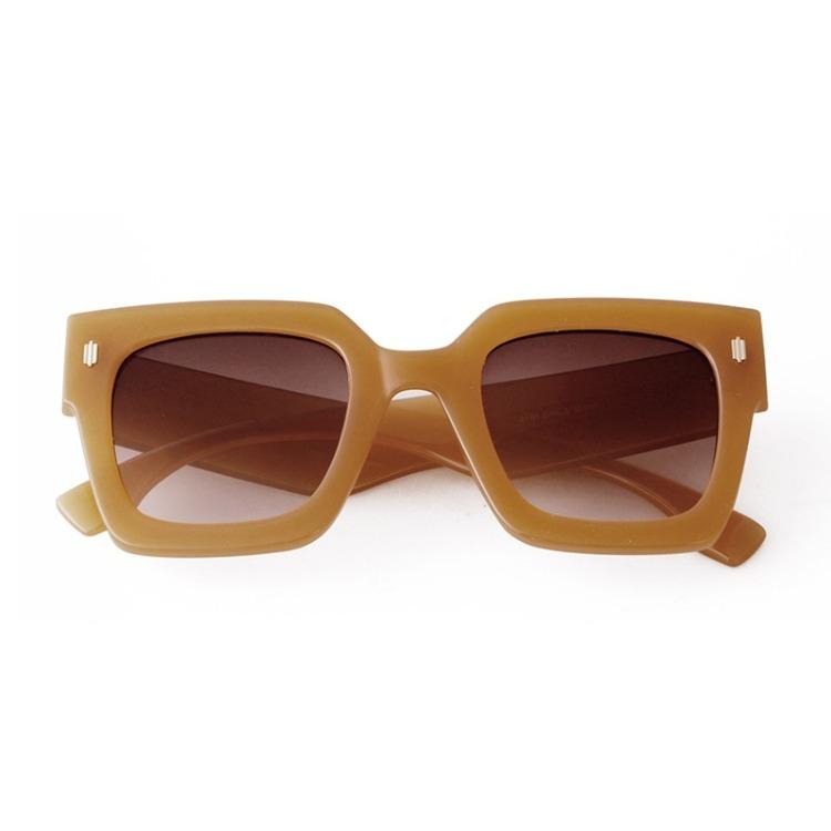 Fashion Rivet Oversize Blue Square Sunglasses Women Men Luxury Brans Designer Retro Tortoiseshell Large Frame Sun Glasses S2151J