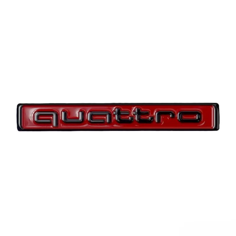 1Pc ABS Car Sticker Quattro Logo A3 A4 A5 A6 B7 Q7 B8 TT RS3 RS4 R8 A8 A7 Q5 Q3 C7 S3 B5 Q2 Rear Trunk Emblem Decoration