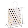 StoBag, Polka Foil Dot Gift Tote Bags, Stylish and Eco-Friendly Packaging, For Party, Birthday, Wedding, daily use, 12/30pcs