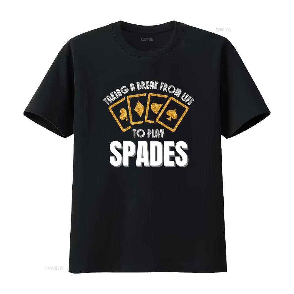 Spades T Shirt King Of Playing Card Game Party Player Partners Deck Cards vintage Washed Soft Versatile designer clothes