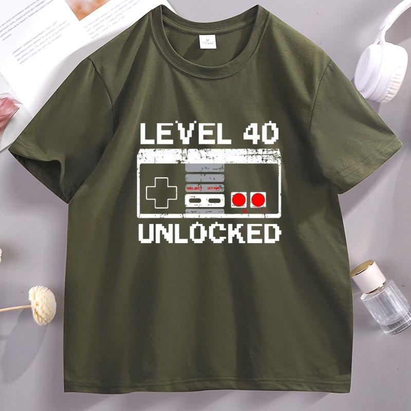 Level 40 Freigeschaltet Gamer T-Shirt Geburtstagsparty T-Shirt 40. Geburtstag Geschenk für Ihn Lustiges Geburtstags Gaming Tee Videospiel Kleidung