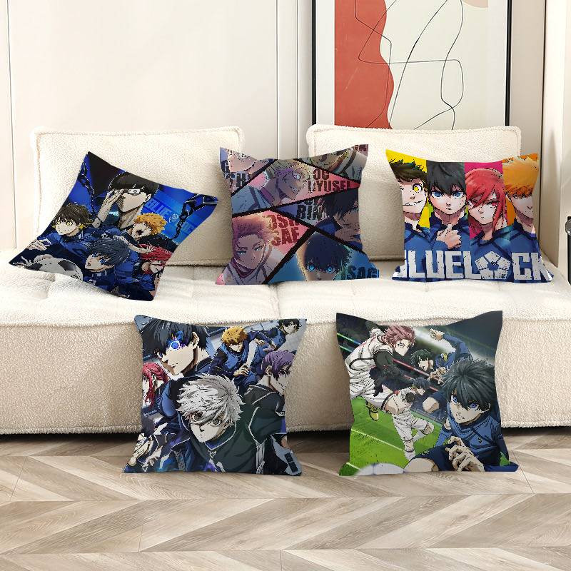 Japan Anime Blue Lock Personalized Pillow Cover Kids Bedroom Wild Party Decor Pillowcase Kid Birthday Shower Gift