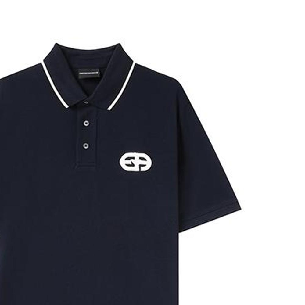 Emporio Armani FW22 Polo Shirt Men's Dark Blue 6L1FA5-1JTKZ-0920