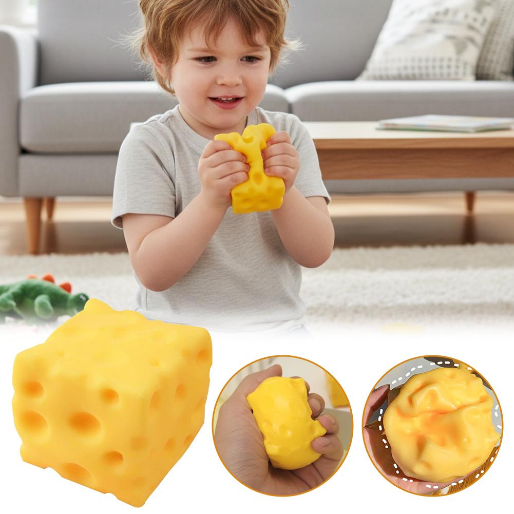 Toys Extra Large Size Cheese Fidget Toy Slow Rebound Shapeable Venting Ball Realistic Giant Squeeze for Adult Stress Relief