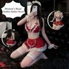 Sexy Maid Lingerie Set - Three-Piece Bra Short Skirt, Perspective Design, Pure Desire Style, Midnight Intimacy Wear