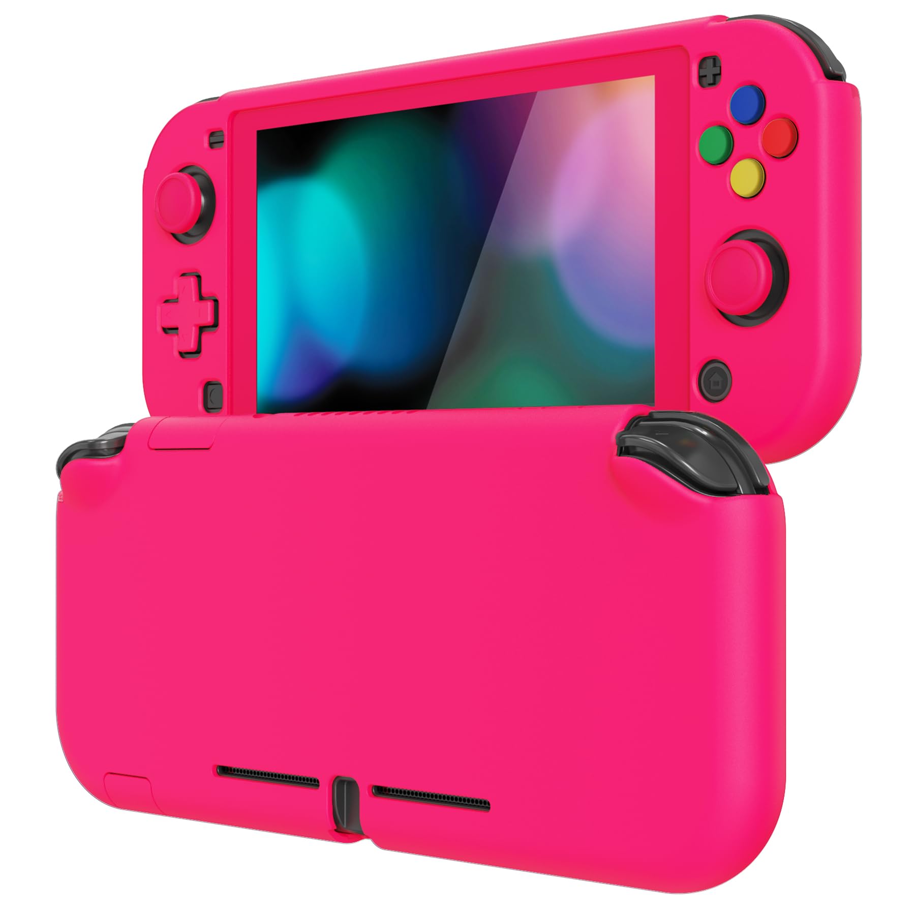 

eXtremeRate Custom cover for PlayVital Switch защитный чехол для Switch Lite с защитной пленкой для экрана Lite, (жесткий) - 1 [Bright pink] яркий розовый
