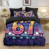 Funny Cartoon Number 67 3D Print Duvet Cover Set, Modern Multi Size Soft Polyester Bedding Decor Birthday Gift