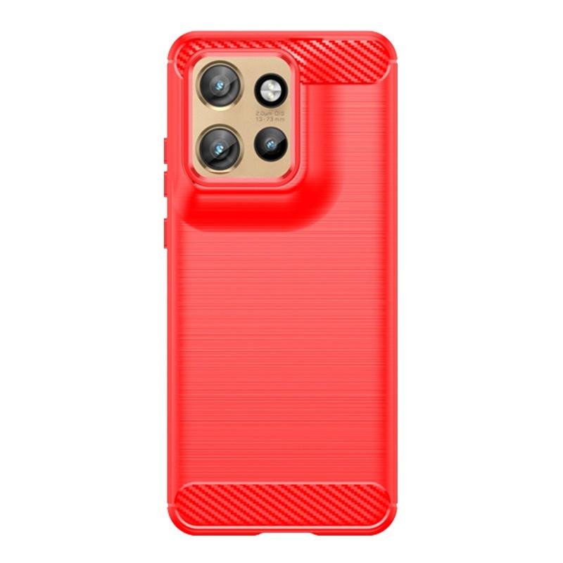 

Чехол-накладка для Moto Edge 50 Neo Capas Бампер из углеродного волокна Задняя противоударная мягкая TPU-накладка Motorola Edge 50 Neo For Moto Edge 50 Neo красный