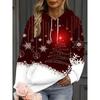 Fashion Women's Hooded Sweater 3D Casual Color Printing Casual Long Sleeve Sweater