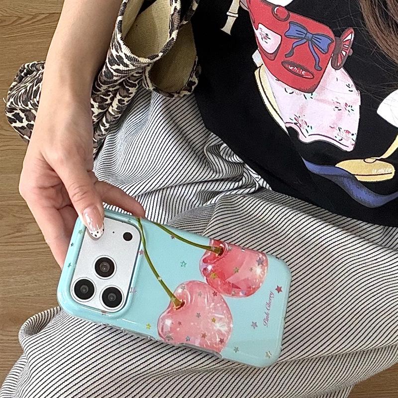 Vibrant Stars and Cherries Case for iPhone 17/16 Pro Max/15/14