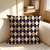 Cushion Cover Nordic Style Natural Linen Pillow Cover Durable Washable Pillowcase For Home Bedroom Sofa P-Rhombus Lattice