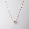 Initial Pearl K18 Necklace for Women [Moon Label] Pendant/N