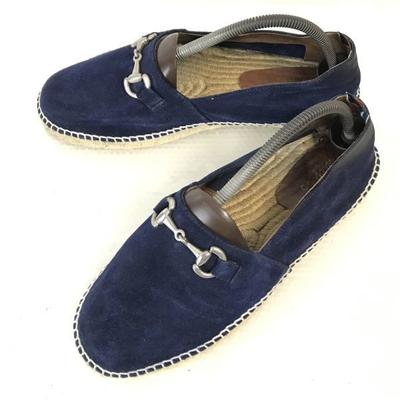 Made In Japan GAIMO Leather Bit Moccasin Loafers Men’s 42 Navy Tatami Insole(USED)