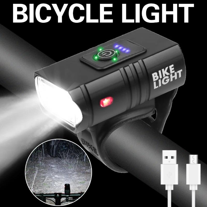 LED Bicycle Front Light 10W 6 Modes USB Rechargeable Mountain Road Bike Front Lamp Waterproof Cycling Equipment