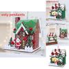 Christmas Wooden House Decor With Snowy Scene For Holiday Home Display