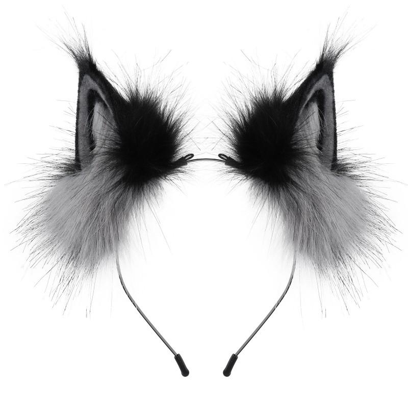 Halloween Cosplay Cat Ears Fox Plush Headwear Party Costume