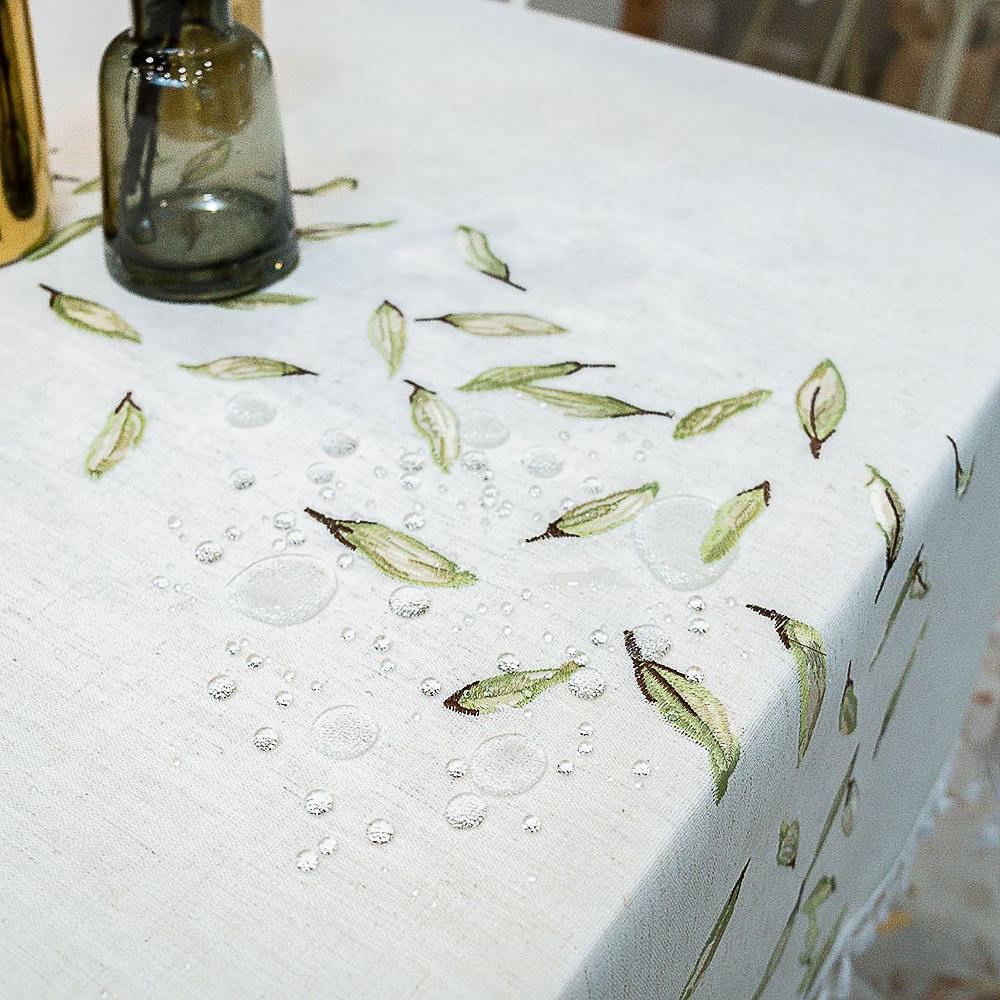 Cotton And Linen Art Tablecloth Water And Oil Proof Tassel Lace Tablecloth ,Suitable For Desk And Table Decoration