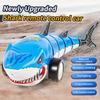 Non-Toxic 2.4G Rc Shark Car With Cool Light Stunt Rotating Swing Tail Children'S Radio Controlled Vehicle Electric Toys For Kid Gifts