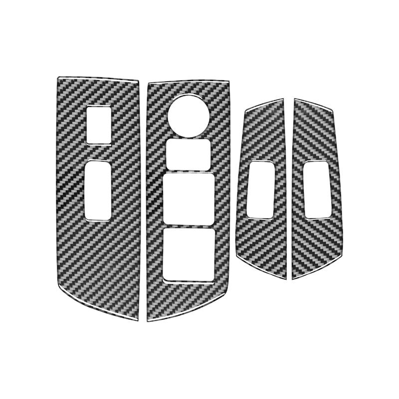 For Mazda CX-9 2016-2023 Interior Accessories Carbon Fiber Car Windows Lifting Control Panel Decoration Sticker Cover Trim Frame
