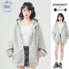 JEANSWEST CLUB Unisex Hooded Cardigan Sweatshirt