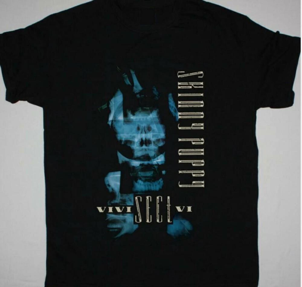 

Vintage 90s SKINNY PUPPY VIVISECTVI Tee Cotton Black Unisex T-Shirt M