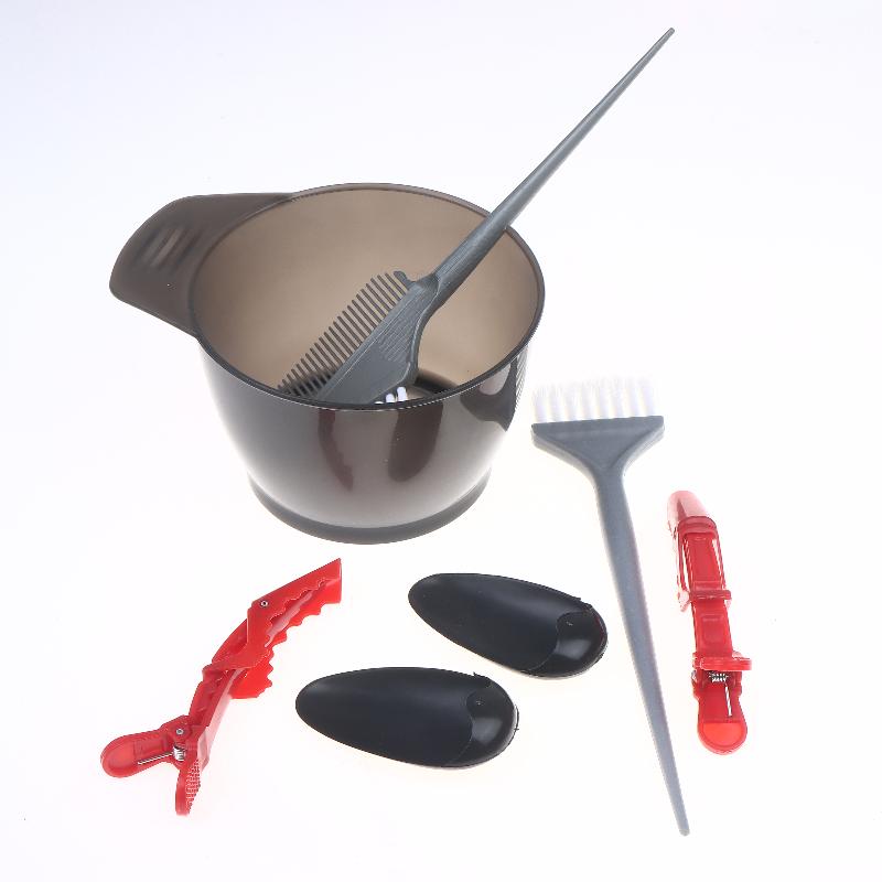 

7Pcs Hairdressing Brushes Bowl Comb Clips Salon Hair Color Dye Tint Tool Set Hair Coloring Bleaching Dye DIY Tools onesize