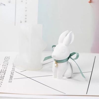 Niedliche 3D Osterhase Silikonform DIY Tonform Häschen Gussform Kerzenform Werkzeuge zur Heimdekoration 2023