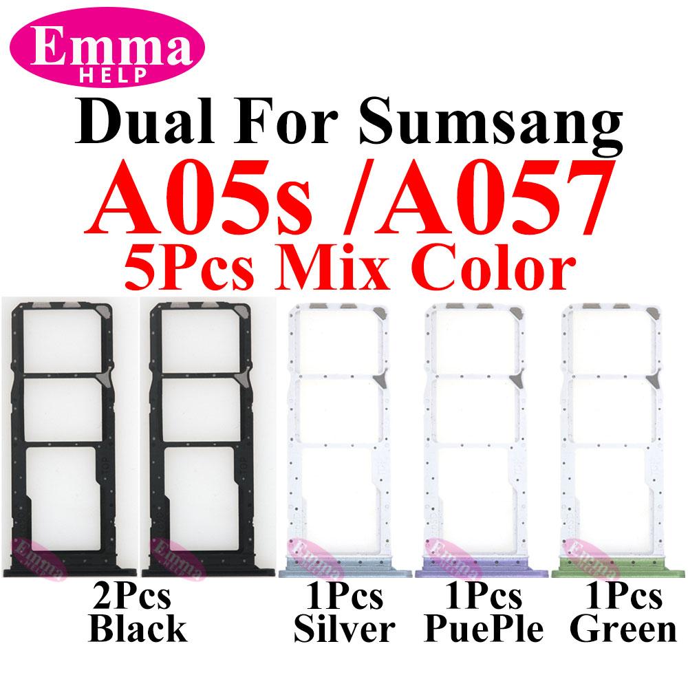 5Pcs Mix Color SIM tray Holder SD Card Power Volume Buttons Side Key On Off Adapter Drawer For Samsung A05 A05s A15 A25 A35 A55