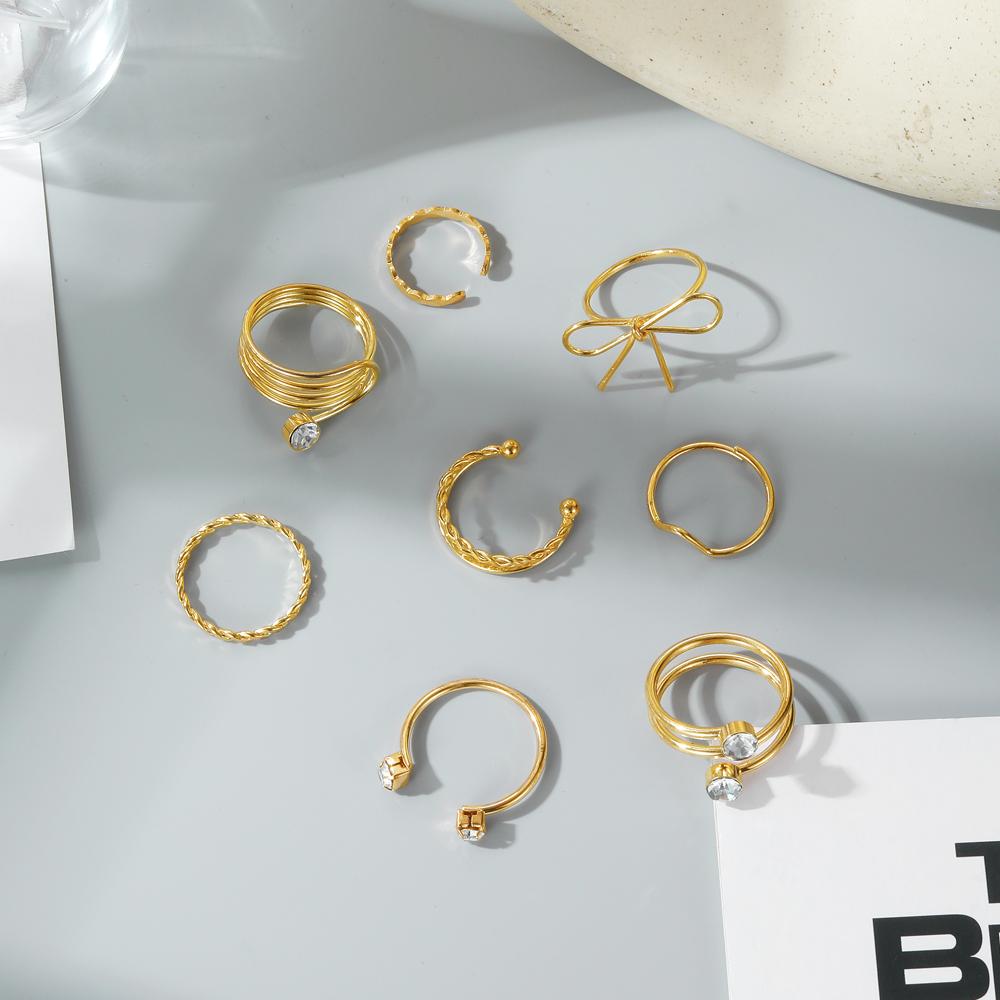 2023 neue Mode Damen Ring Set Luxus Glänzende Nachtclub Ring Öffnung Anpassung Elegante Charmante Damen Ring Set Exquisite geschenk Ring