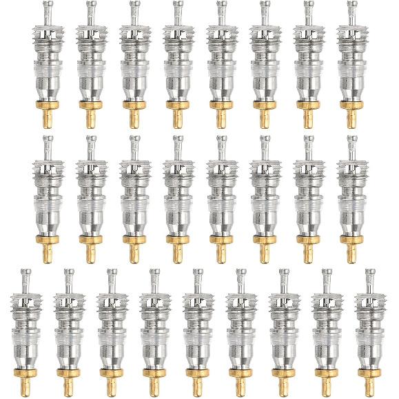 

PATIKIL Air Conditioning Valve Core with Seal, 50 Pcs Refrigeration Service Valve Stem Cores for HVAC AC System Accessories 25
