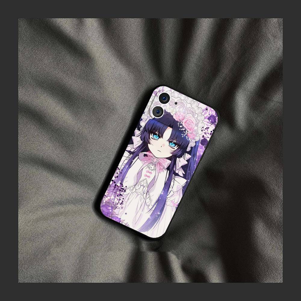 Black Killer W-Whale Baby Korean Comic Phone Case For IPhone 17 Air 16 15 14 13 Pro Max 11 12 Black Silicone Cover