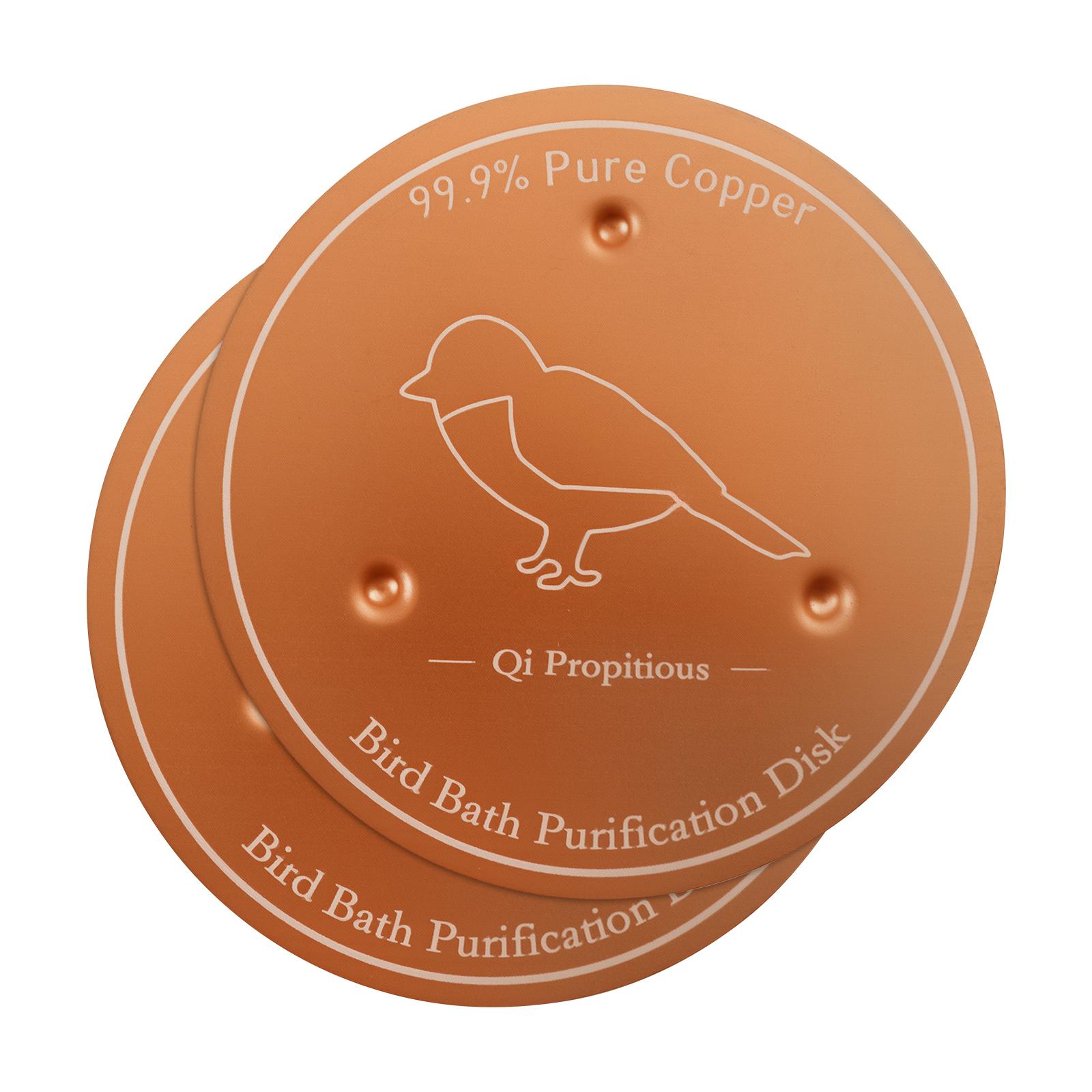 

2Pcs Bird Bath Copper Disk With 3 Point Support Bird Bath Purification Plate Garden Outdoor Feeder Tray Cleaner Water Bowl