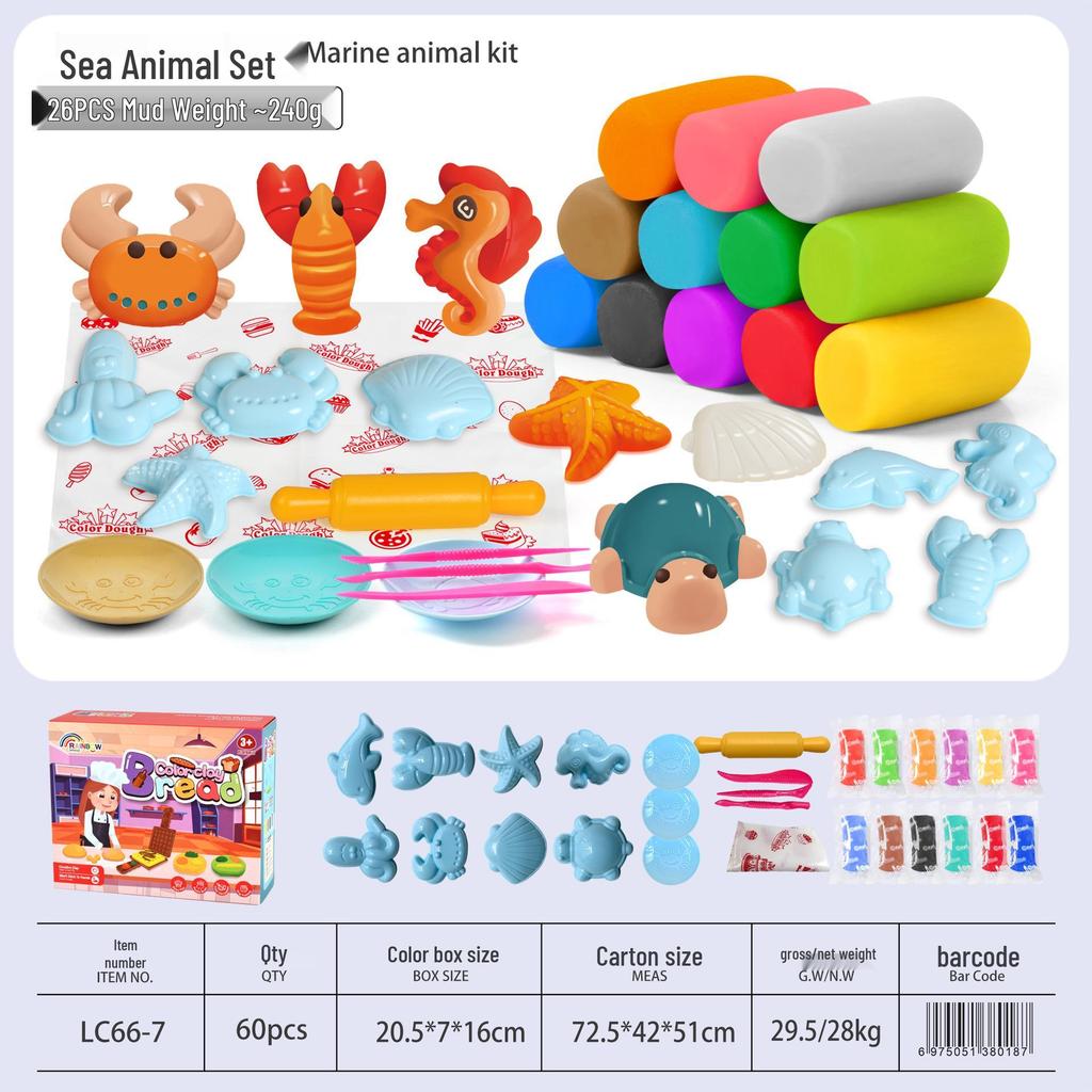 Wheat Clay Burger & Ice Cream Maker DIY Play-Doh Toy Set for Kids Ages 6+