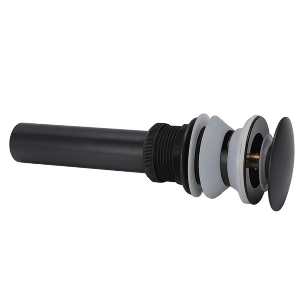 Matte Black Drain Stopper Push Bounce Sink Drain Strainer Bathroom Sink Drainer  Lavatory Drain