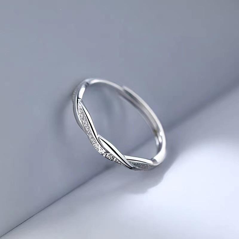 925 Silver-Plated High-End Niche Design Open Index Finger Ring for Women