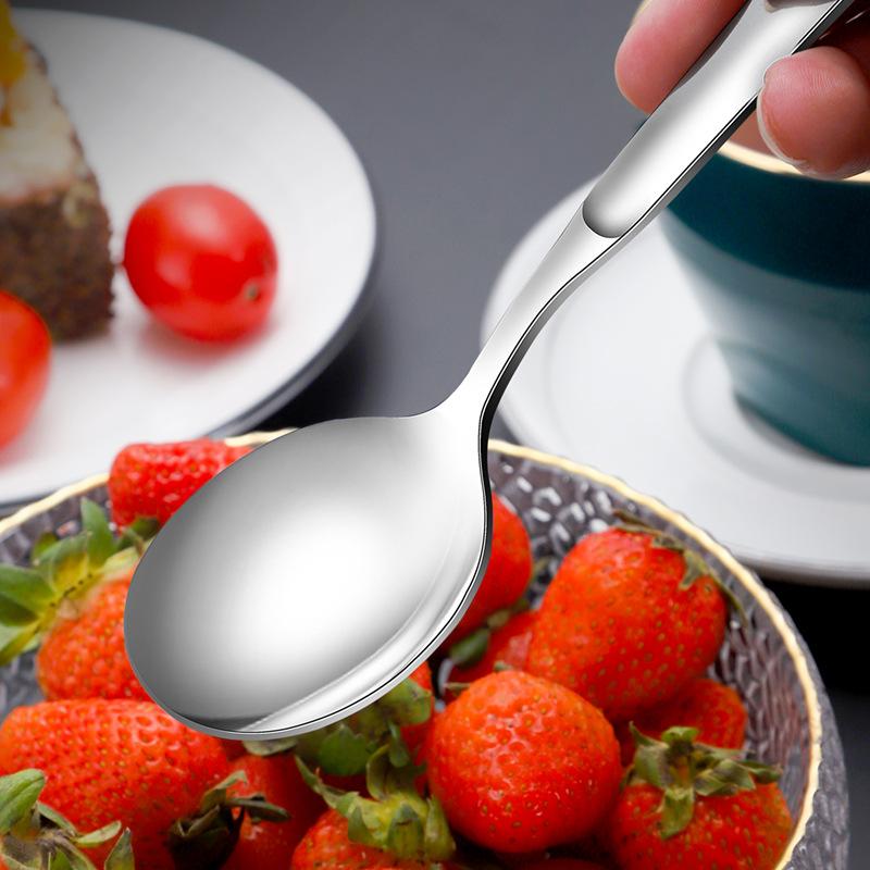 316 Stainless Steel Tableware Fork Spoon SC Aiou Series Multi-specification Smooth Edge Treatment Supplies