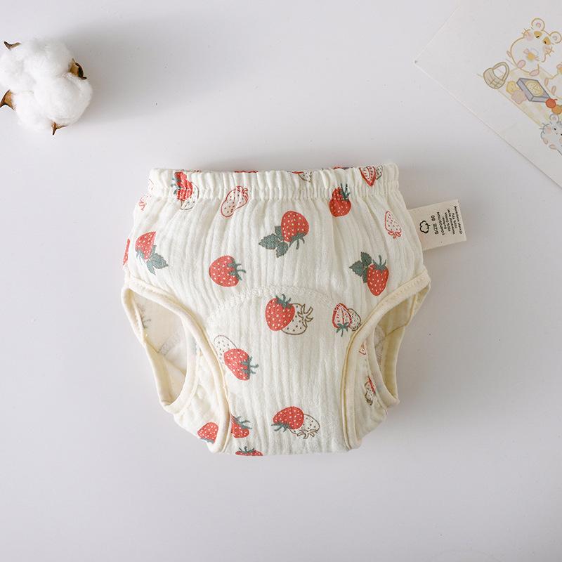 Korean Style Winged Baby Gauze Pull-up Pants: Pure Cotton Diaper Cover & Training Pants